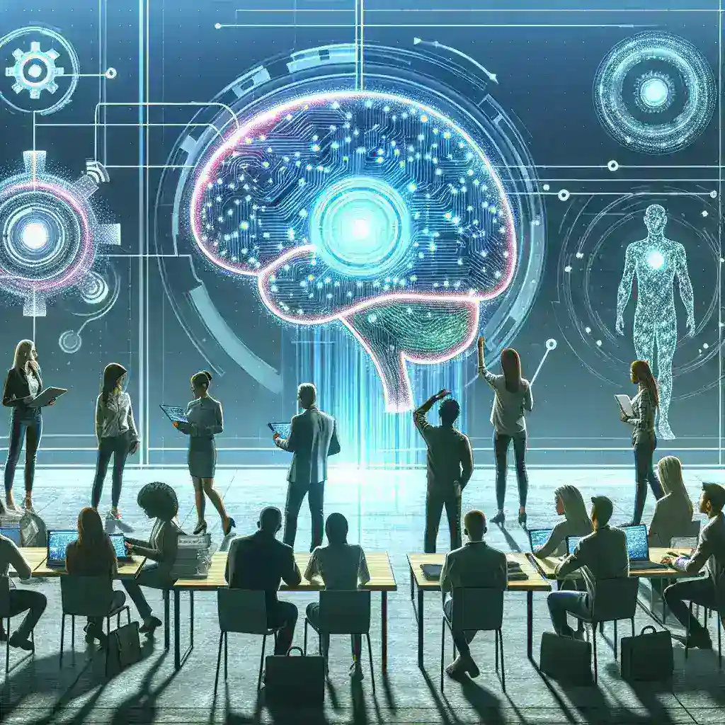 "Public figure engaging with AI technology, highlighting its role in mainstream adoption of artificial intelligence in everyday life."